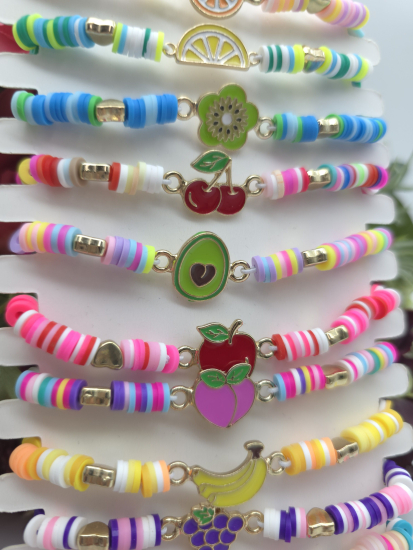 Preview: Obst Armbänder bunt